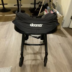 Doona Stroller Car Seat + Latch Base + Infant Cushion + Sunshade 