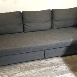 Friheten IKEA Couch, Opens Up To Bed Dark Grey 