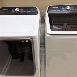 Samsung 5.5 cu. ft. Extra Large Capacity Smart Washer And 7.4 cu. ft. Vented Smart Elector Dryer Set