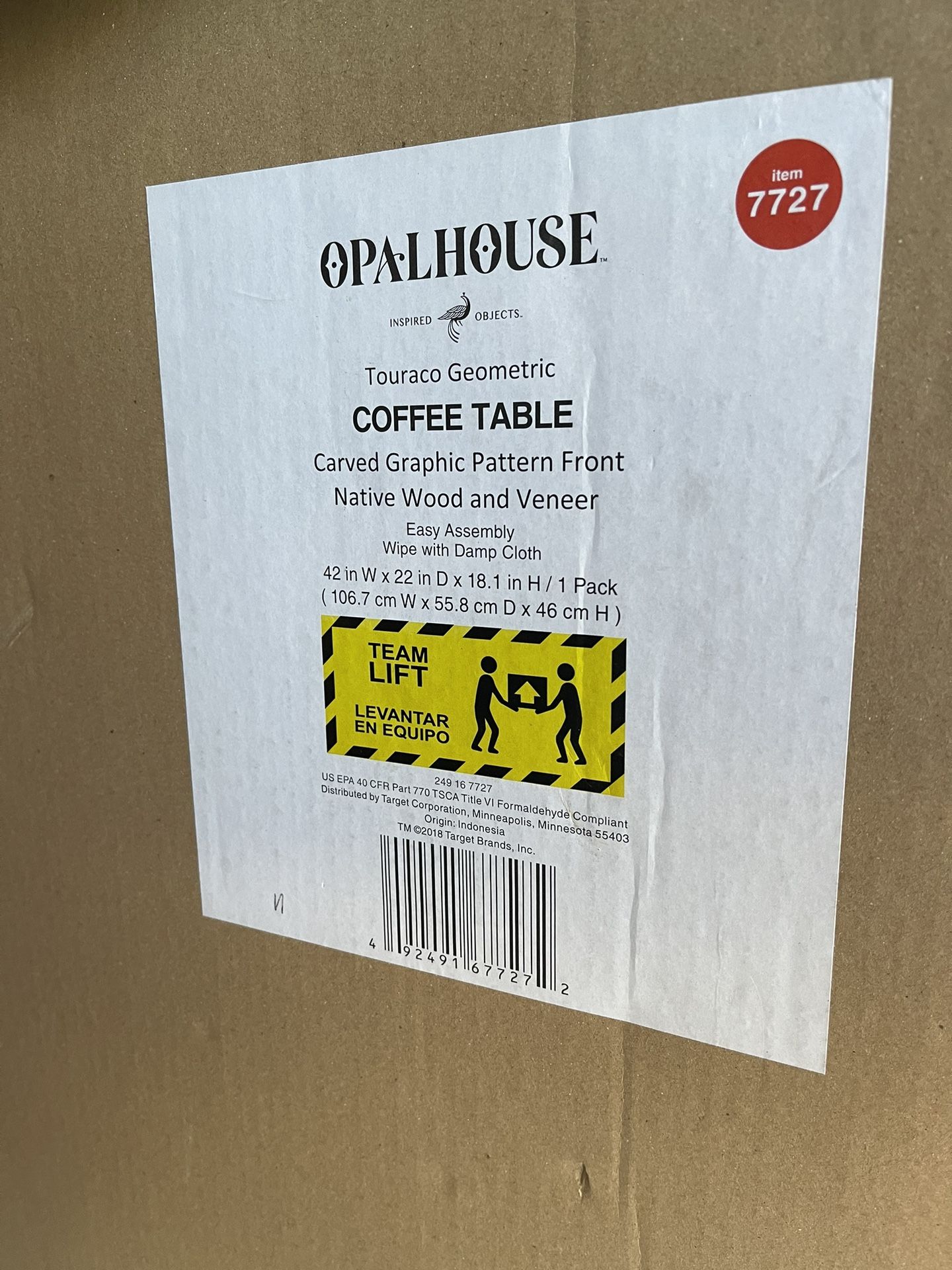 Target Opalhouse- Touraco Coffee Table Brown/White