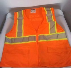 Max PPE Safety Vest Ansi Approved Hi Visibility #max437 Large 4 Pockets Well...