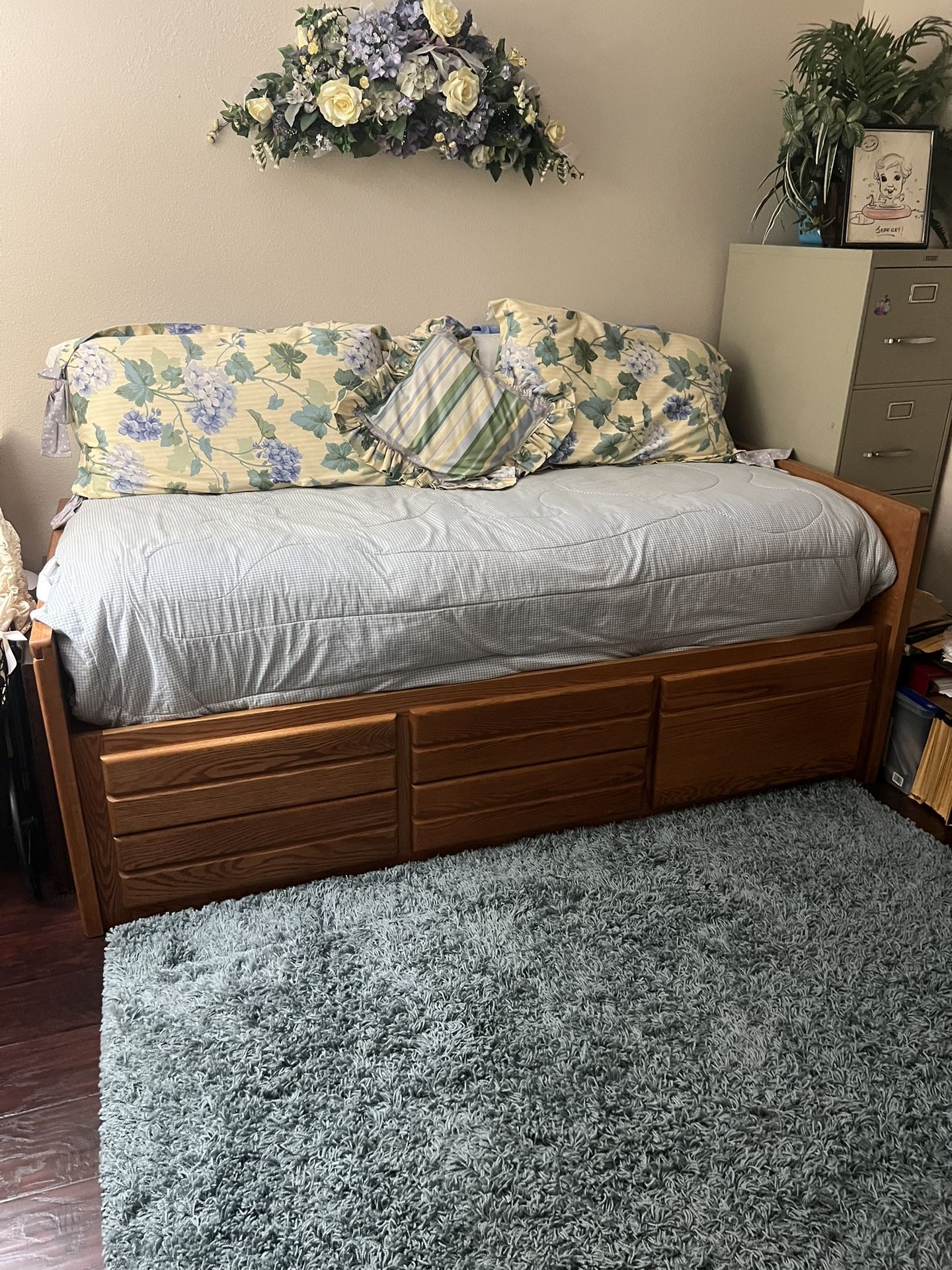 Twin Bed Frame With Storage And Mattress