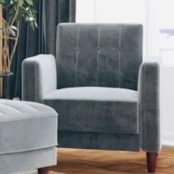 (SET OF 2) Imani 81.28" Wide Tufted Velvet Armchair  Mercury Row