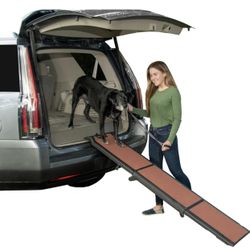 Pet Gear Travel Lite Ramps for Dogs and Cats, Compact Easy-Fold, Lightweight and Portable, Built-in Carry Handle, Supports 150-200lbs, Available in 2 