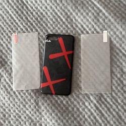 I phone 8 + case and screen protectors 