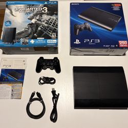 PS3 PlayStation 3 250GB Slim Super Slim Console System Complete in Box - Refurbished
