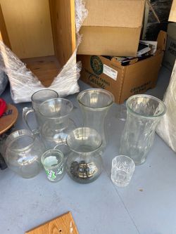 Glass vases lot