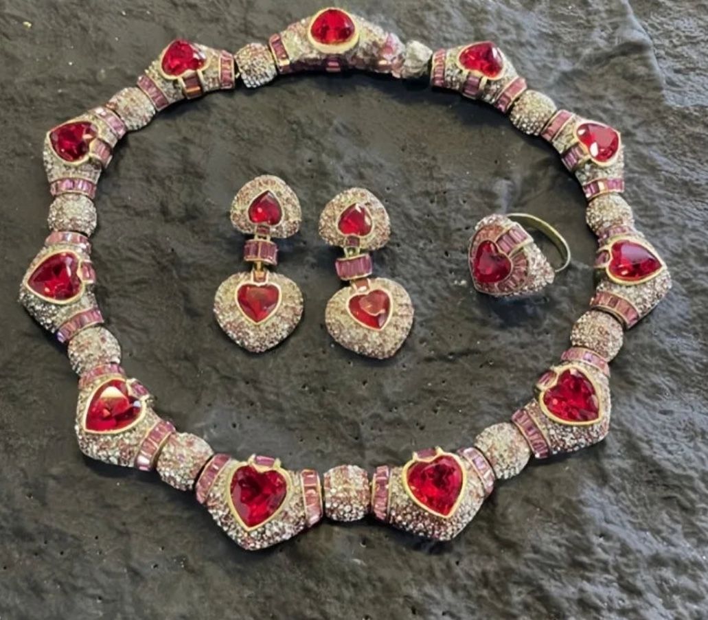 Elegant Zircon Heart Jewelry Set for Women