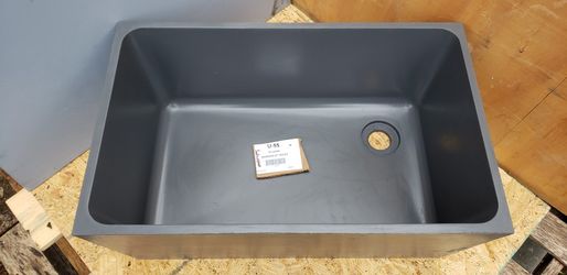 Durcon Lab Quality Undermount Epoxy Sink, Dark Gray