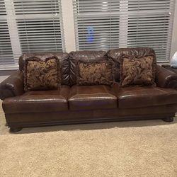 Leather couch -Ashley  Furniture