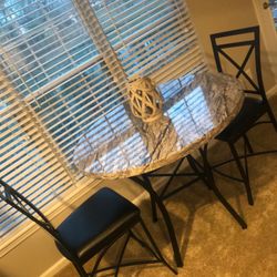 Marble Table With 2 Chairs 