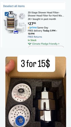 Shower head filter 3 pack