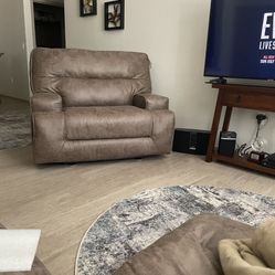 Power Reclining Sofa And Power Reclining Oversized Chair