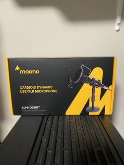 MAONO USB/XLR Podcast Dynamic Microphone, Studio Mic Kit with Volume Control, Shock Mount, Pop Filter, Ideal for Vocal, Instruments Recording, Voice O