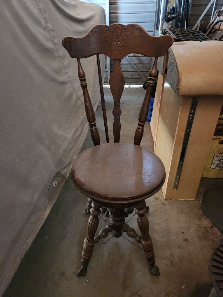 Antique Piano Chair