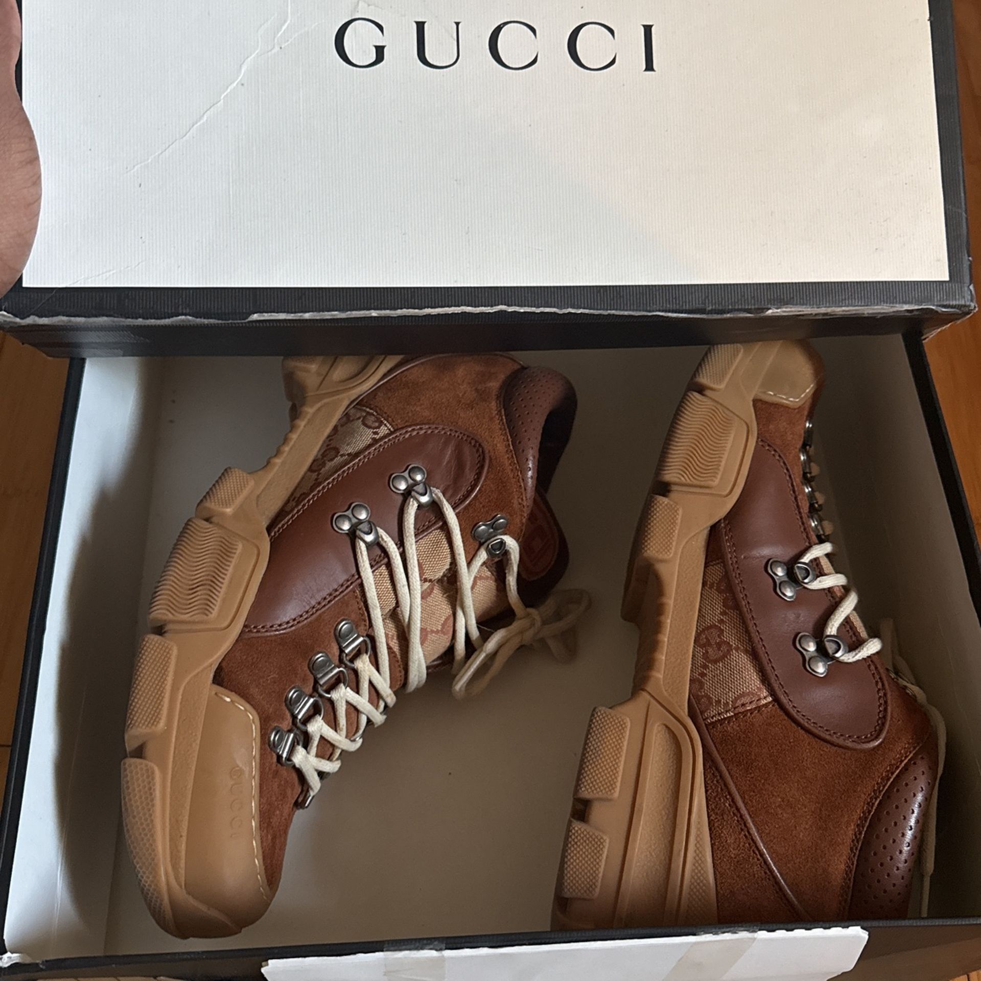 Leather Brown Gucci Boots