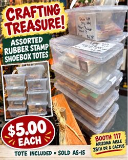 Rubber Stamp Shoebox Totes β $5 Each