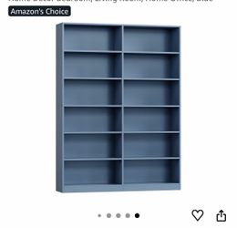 Blue Double Bookshelf