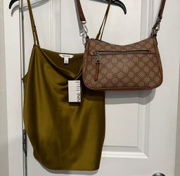 Nine West Satin Cami and Nine West Purse