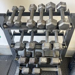Dumb Bells  And Weight Rack