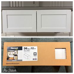 New 36x12 white shaker wall cabinet