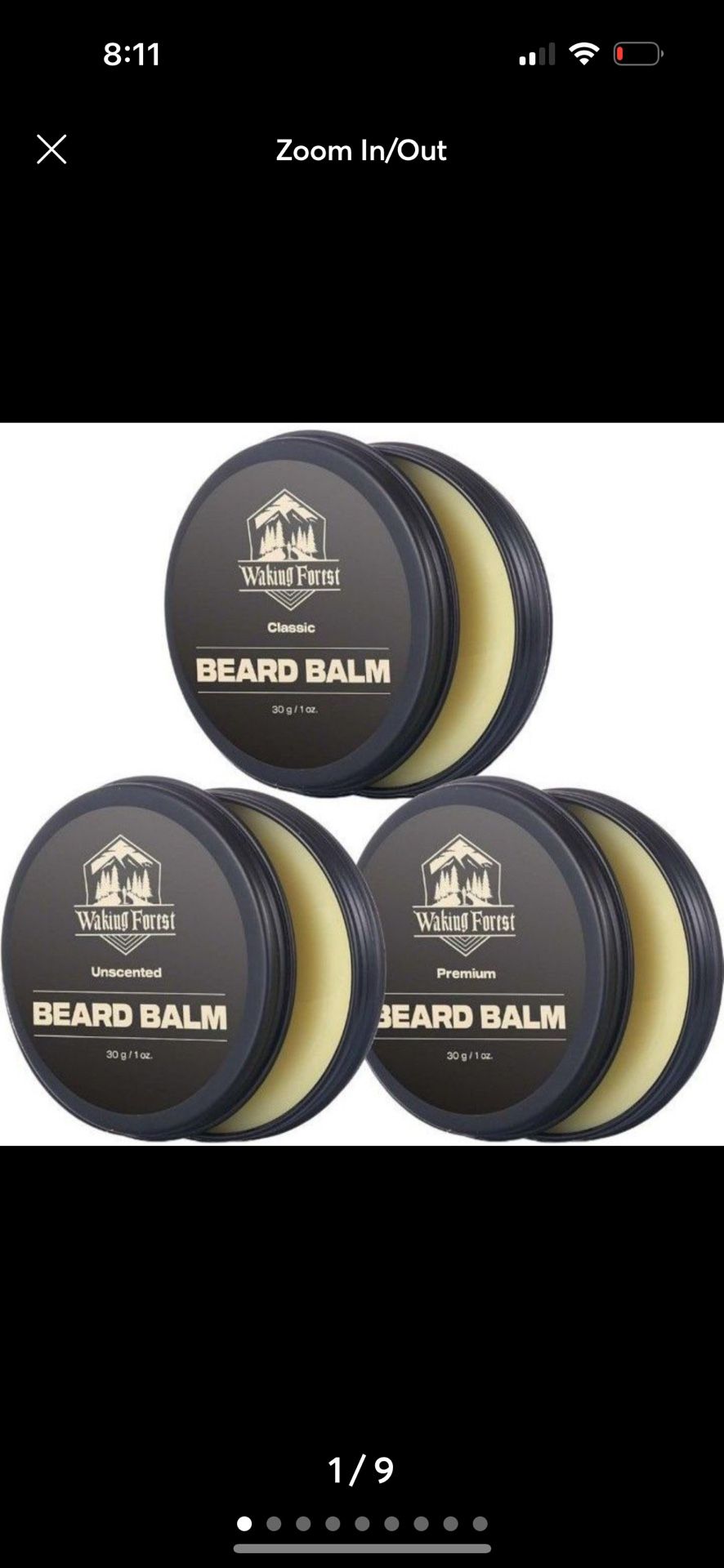 Waking Forest Beard Balm Kit for Men 3Pcs Softener & Moisturizer Beard