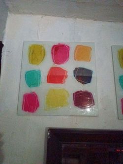 Abstract Colorful Wall Art Print all glass