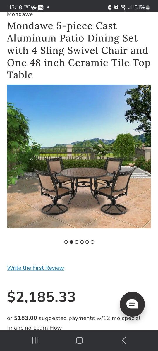Patio Table And Chair 