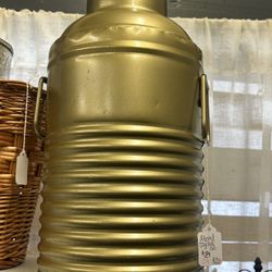 Large Vintage Metal Milk Can Jug 