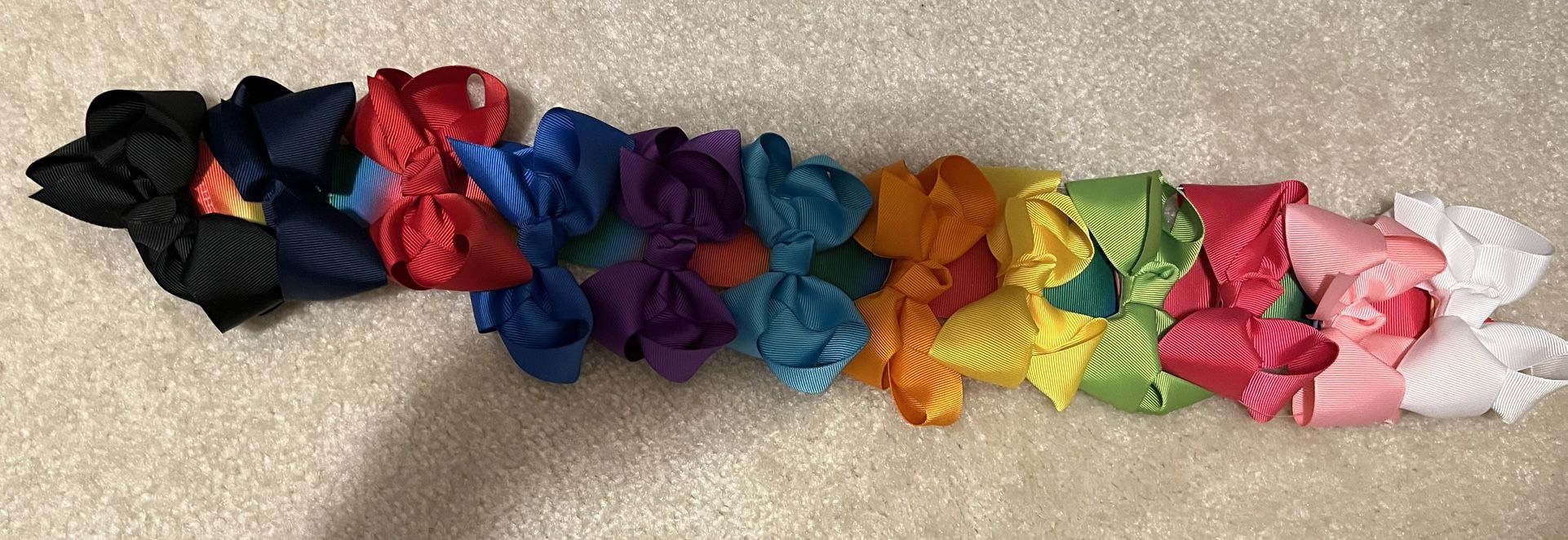 (12) Girls Hair Bows - New!