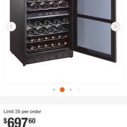 Magic Chef 44 Bottle Dual Zone Wine Cooler in Stainless Steel