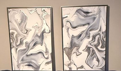 blue/grey/black art work