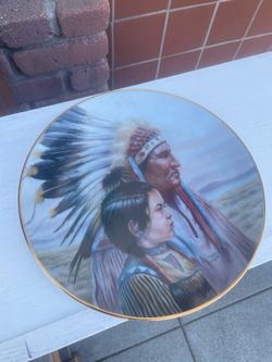 Vintage Indian boho Bohemian collector plate wall art gallery wall decor
