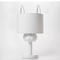 Pillowfort Peek-a-Boo Rabbit White Table Lamp