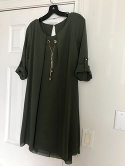 Italian chiffon dress w/open back M