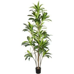 AnTing Artificial Tree 8.2FT, Fake Dracaena Silk Plants Tree 98.4IN Outdoor Indoor in Pot Large Dracaena Silk Plants for Living Room Patio Pool Garden
