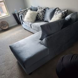 Grey Velvet Sectional On Sale 
