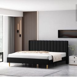 BLACK KING SIZE BED 