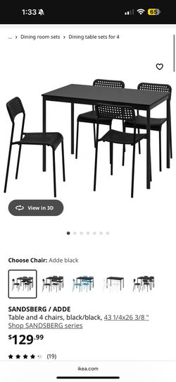 IKEA SANDSBERG Table And Chair Set 