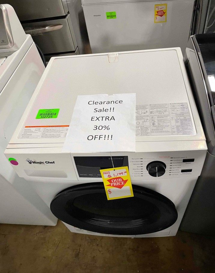 MAGIC CHEF MCSCWD27W5 All in One Ventless and Washer Dryer Combo for