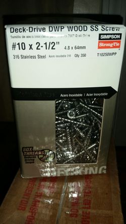 Deck - Drive DWP WOOD SS Screw 350 qty box