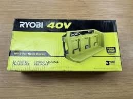 NEW RYOBI 40V 3-PORT SEQUENTIAL FAST BATTERY CHARGER