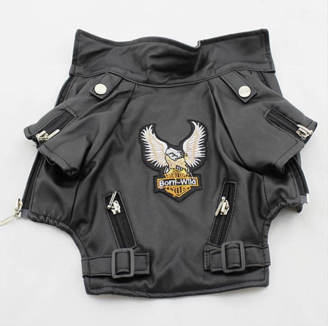 Born Wild Leather Dog Motorcycle Jacket