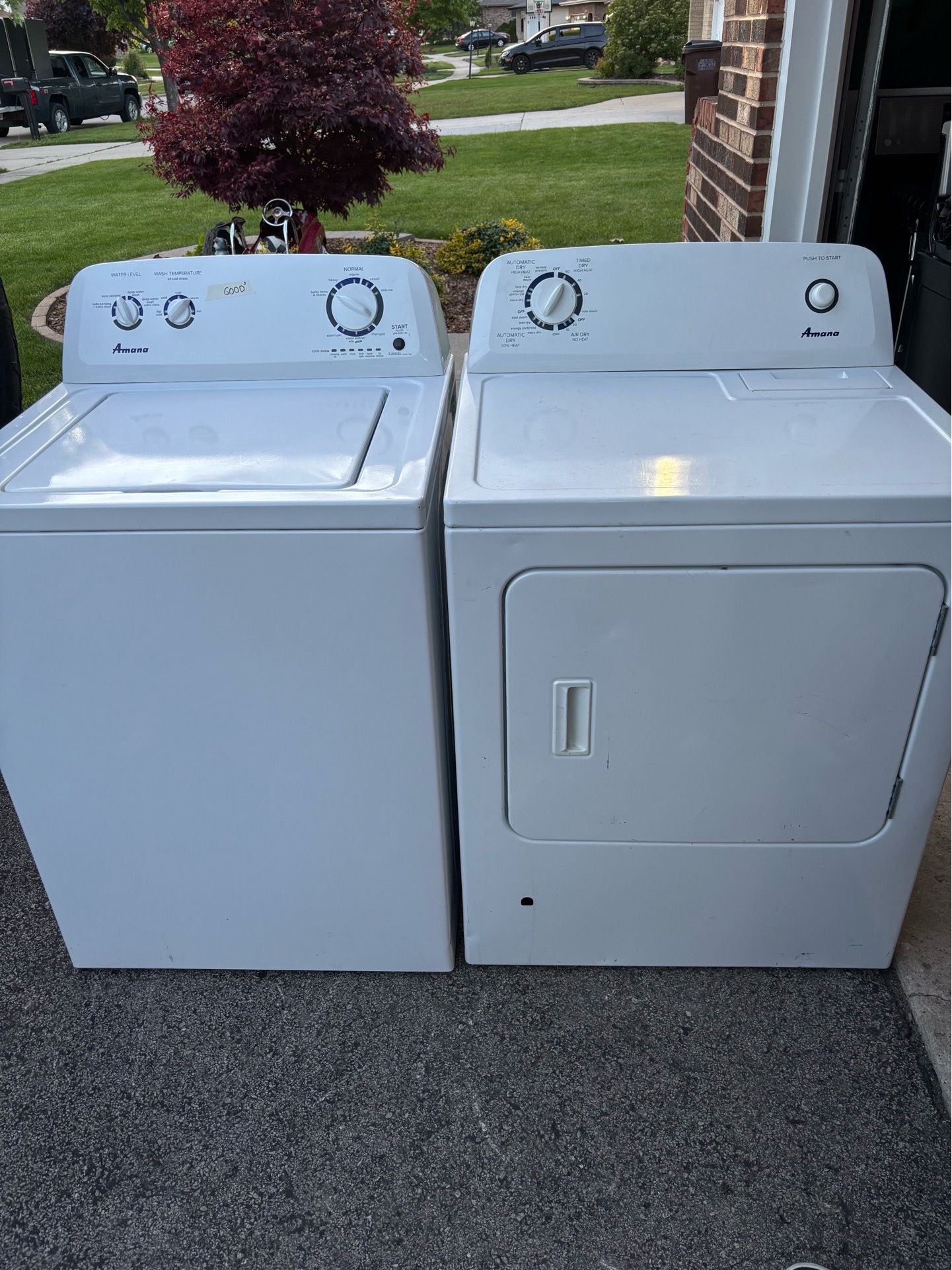 Amana washer and Gas Dryer set