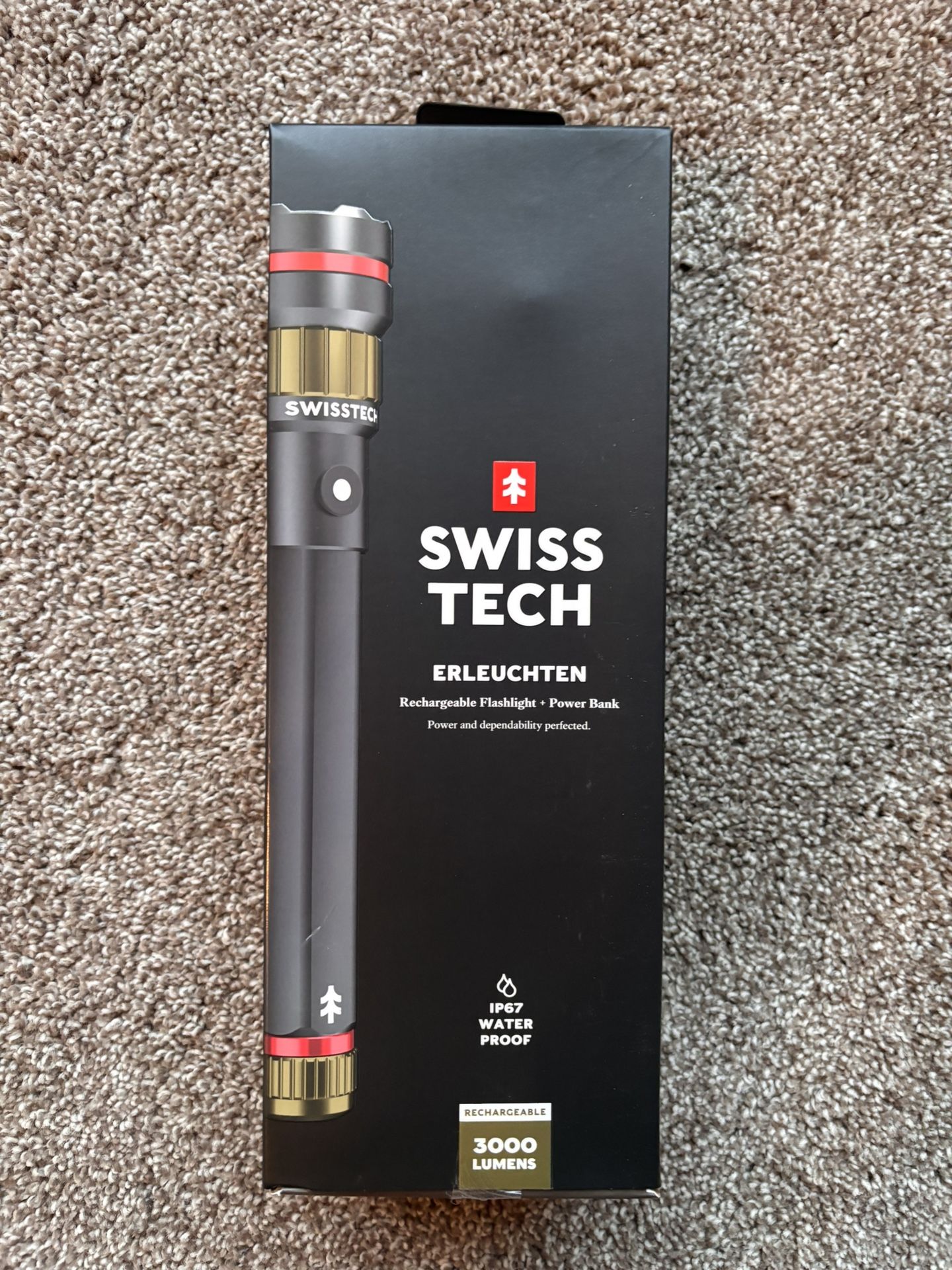 ERLEUCHTEN Rechargeable Flashlight + Power Bank 3000 LUMENS