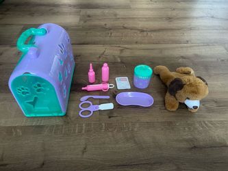 Kids Pet Vet Playset with Plush Dog