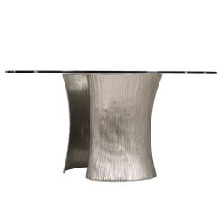 Serpentine Silver/Nickel Dining Table