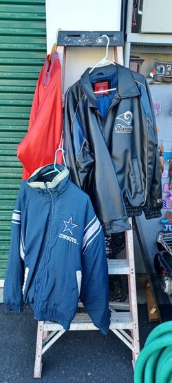 SPORTS JACKETS RAMS COWBOYS AND CLIPPERS 