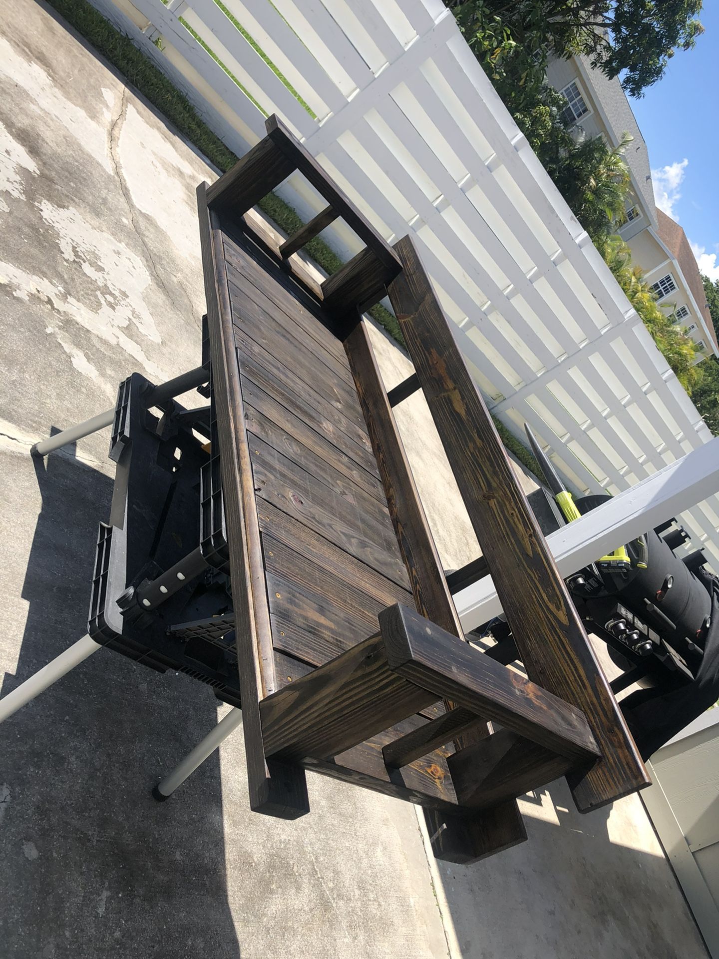 Wooden Patio Swing Bench