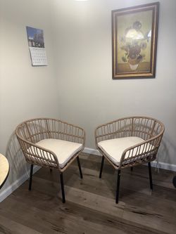 Accent Chairs with Cushions – Set of 2